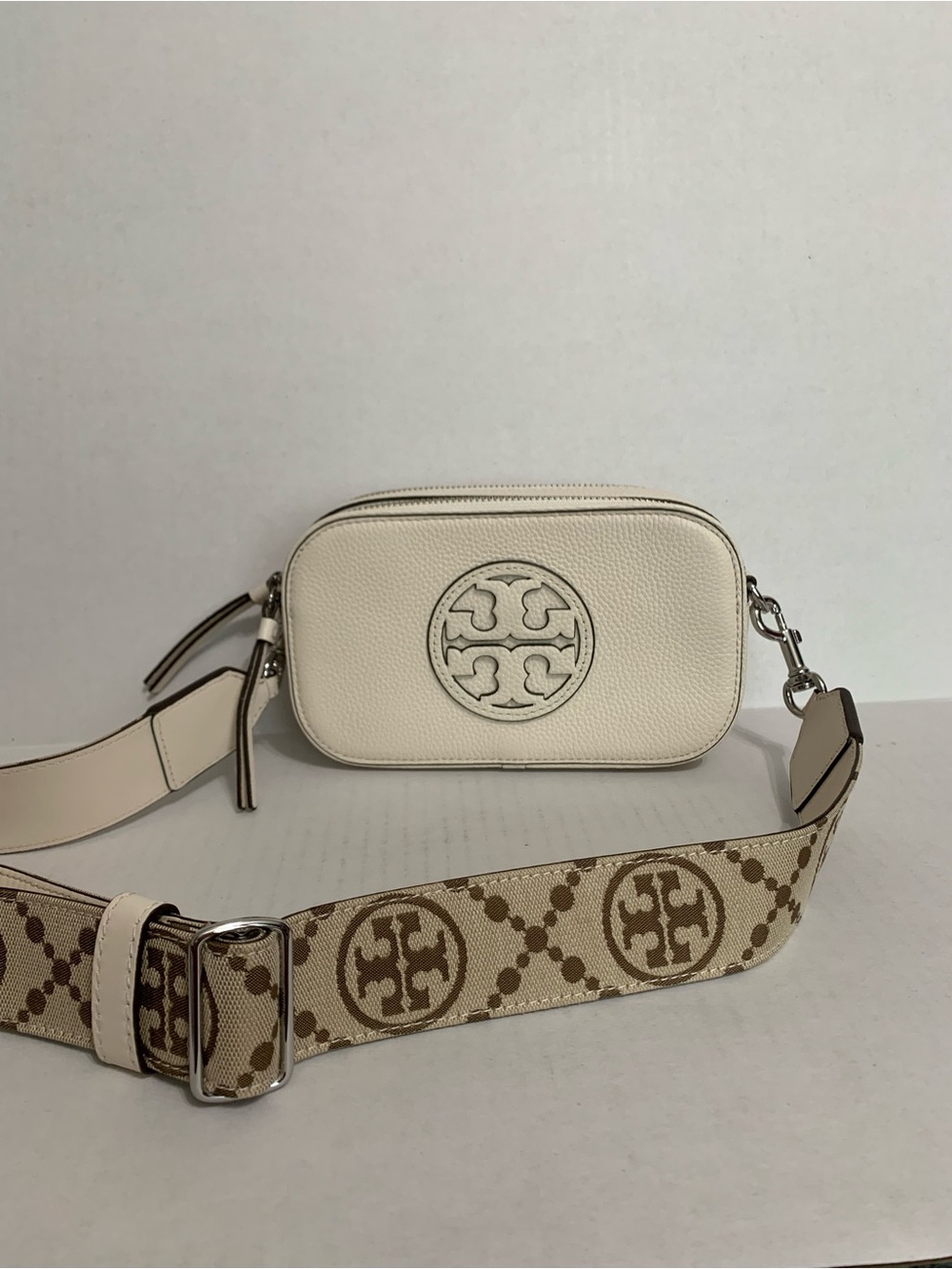 Tory Burch Mini Miller Ivory Crossbody purse